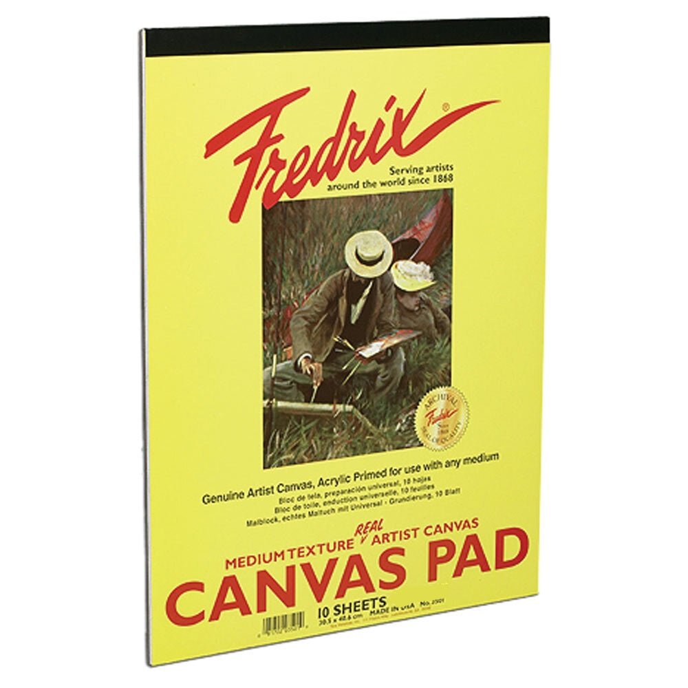 Fredrix Canvas Pad White 12" x 16" 10 Sheets - theartshop.com.au
