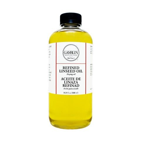 Gamblin Refined Linseed Oil 500ml - theartshop.com.au