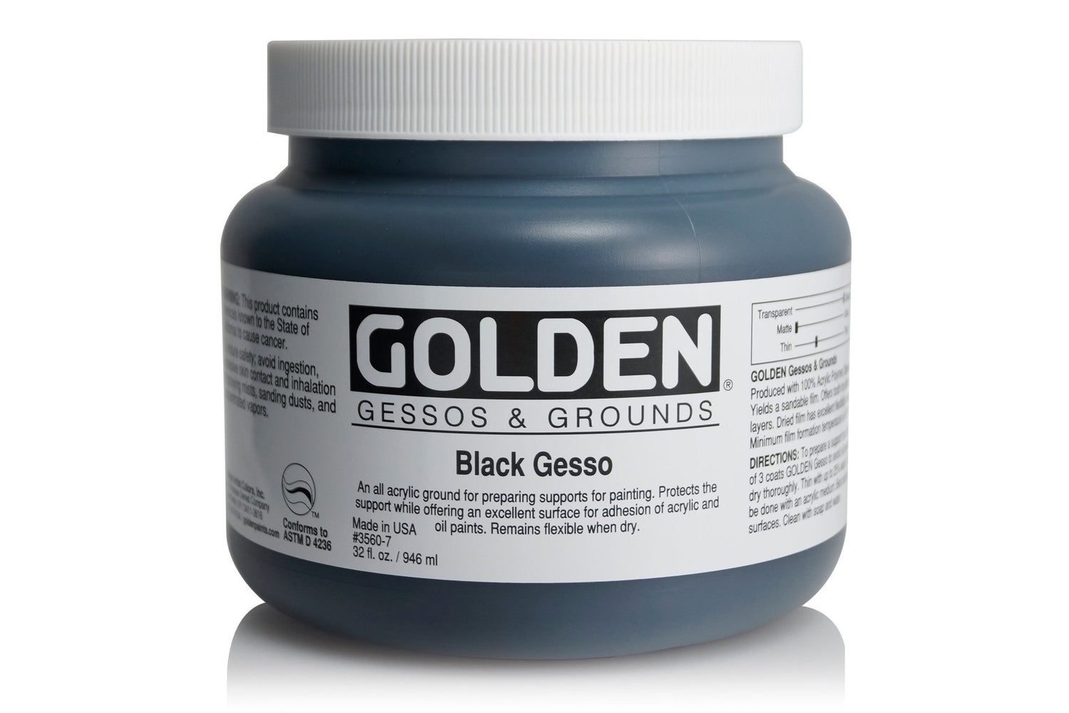 Golden Black Gesso 946ml - theartshop.com.au