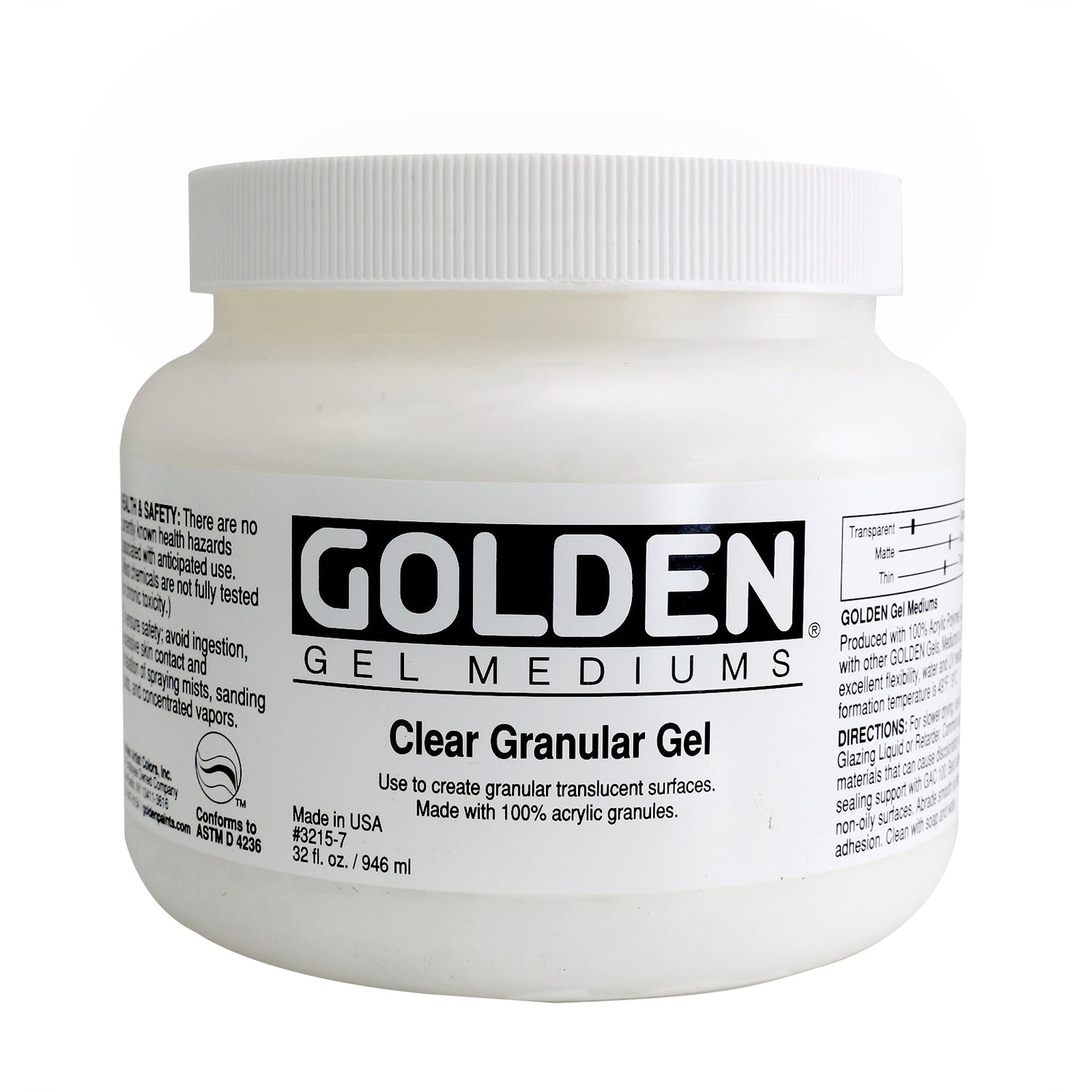 Golden Clear Granular Gel 946ml - theartshop.com.au
