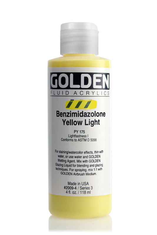 Golden Fluid 118ml Benzimidazolone Yellow Light - theartshop.com.au