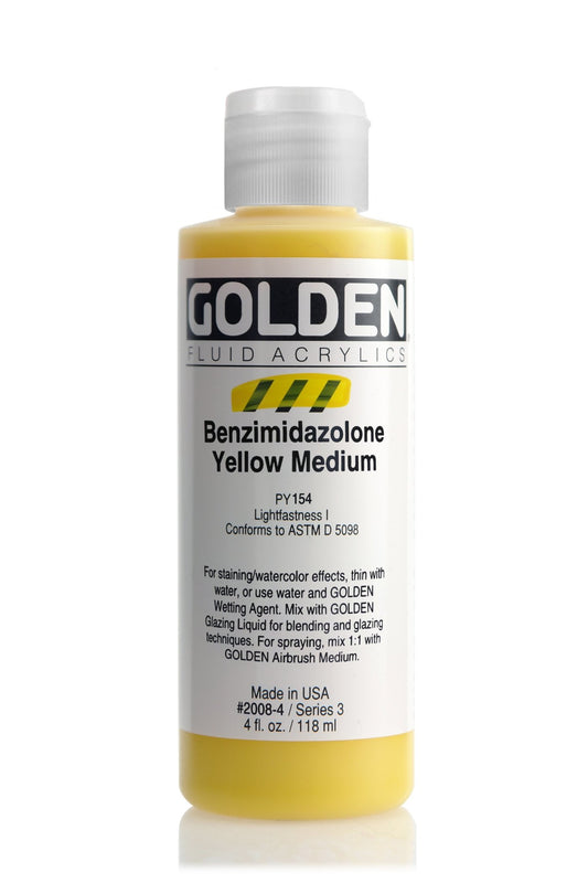 Golden Fluid 118ml Benzimidazolone Yellow Medium - theartshop.com.au