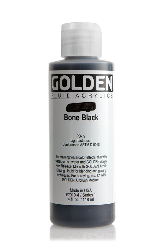 Golden Fluid Acrylic 118ml Bone Black - theartshop.com.au