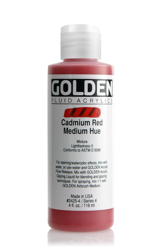 Golden Fluid Acrylic 118ml Cadmium Red Medium Hue - theartshop.com.au