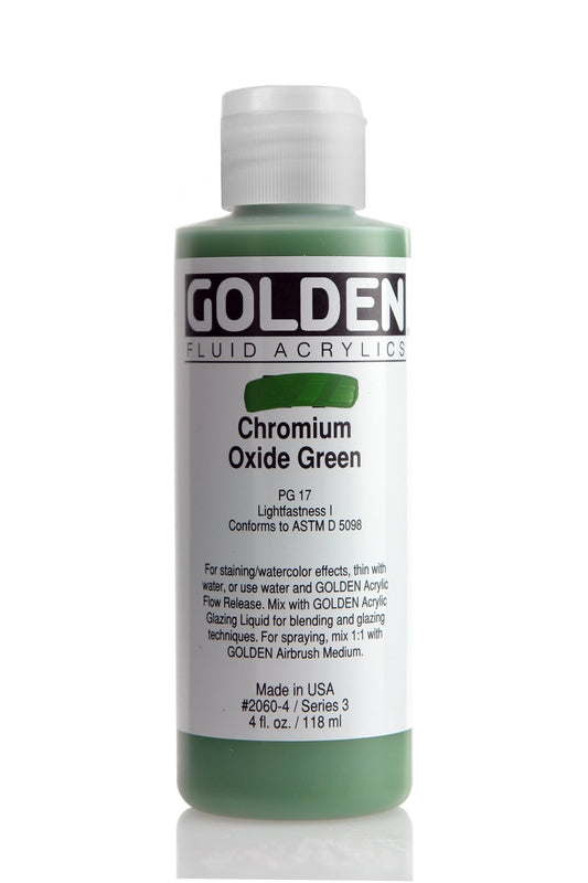 Golden Fluid Acrylic 118ml Chromium Oxide Green - theartshop.com.au