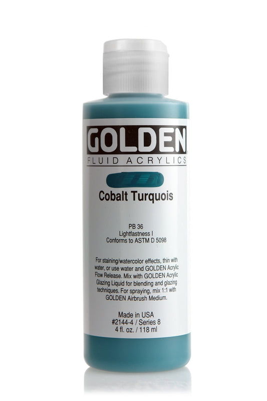 Golden Fluid Acrylic 118ml Cobalt Turquois - theartshop.com.au