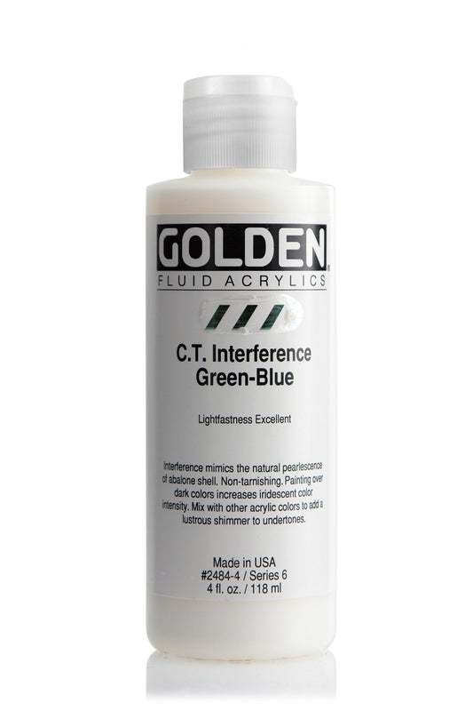 Golden Fluid Acrylic 118ml C.T. Interference Green/Blue - theartshop.com.au