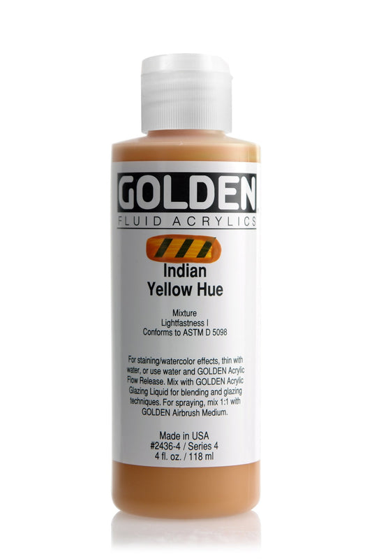 Golden Fluid Acrylic 118ml Indian Yellow Hue - theartshop.com.au