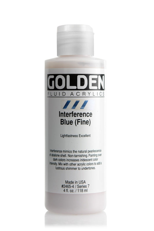 Golden Fluid Acrylic 118ml Interference Blue (fine) - theartshop.com.au