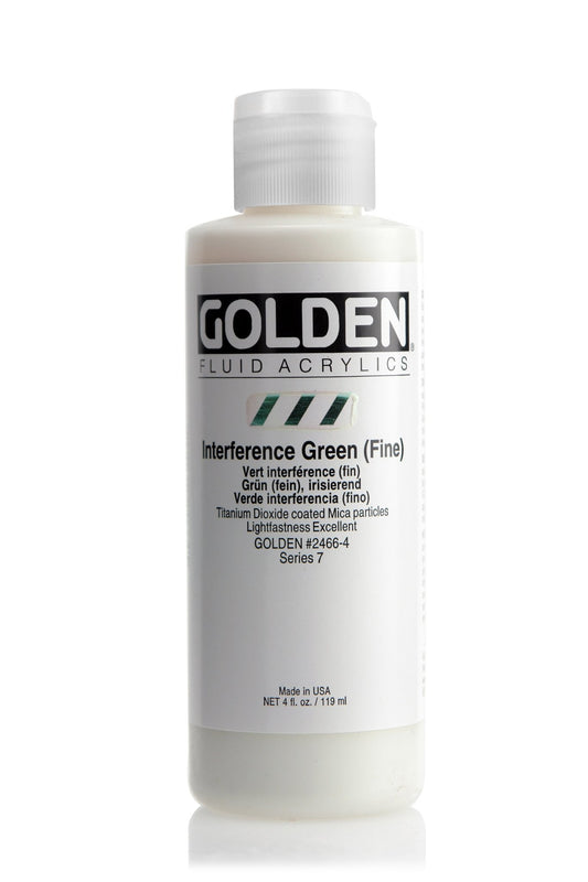 Golden Fluid Acrylic 118ml Interference Green (fine) - theartshop.com.au