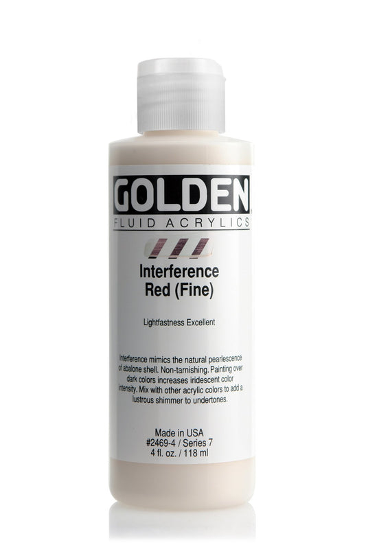 Golden Fluid Acrylic 118ml Interference Red (fine) - theartshop.com.au
