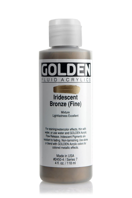 Golden Fluid Acrylic 118ml Iridescent Bronze (fine) - theartshop.com.au