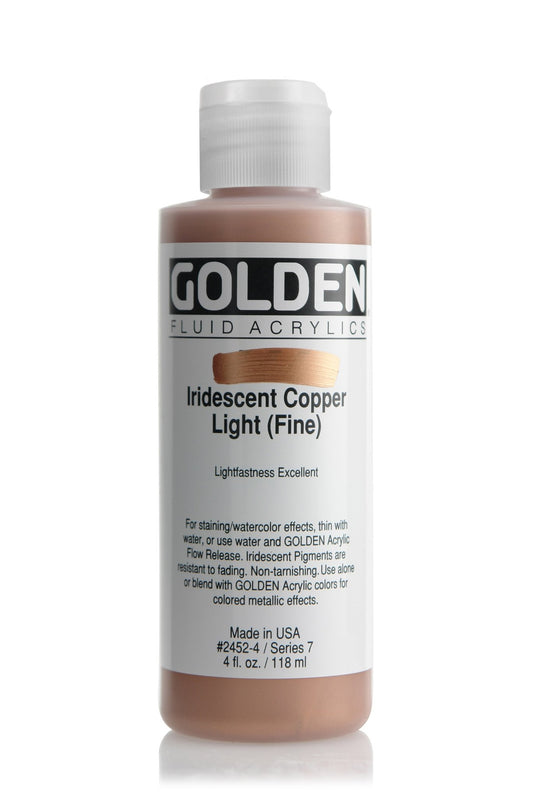 Golden Fluid Acrylic 118ml Iridescent Copper Light (fine) - theartshop.com.au