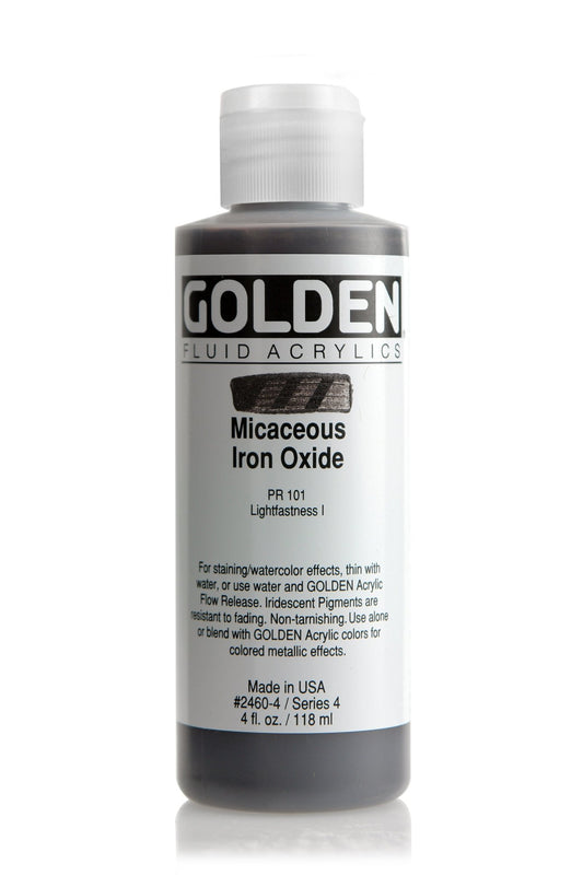 Golden Fluid Acrylic 118ml Iridescent Micaceous Iron Oxide - theartshop.com.au