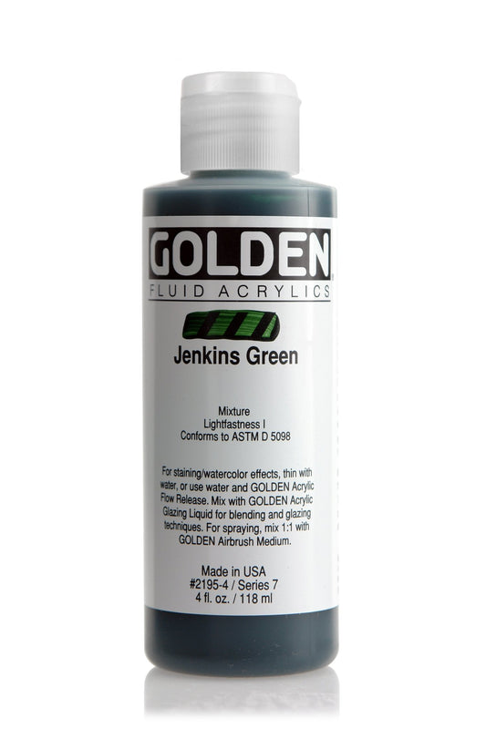 Golden Fluid Acrylic 118ml Jenkins Green - theartshop.com.au