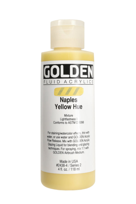 Golden Fluid Acrylic 118ml Naples Yellow Hue - theartshop.com.au