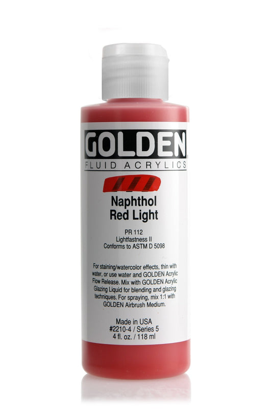 Golden Fluid Acrylic 118ml Napthol Red Light - theartshop.com.au