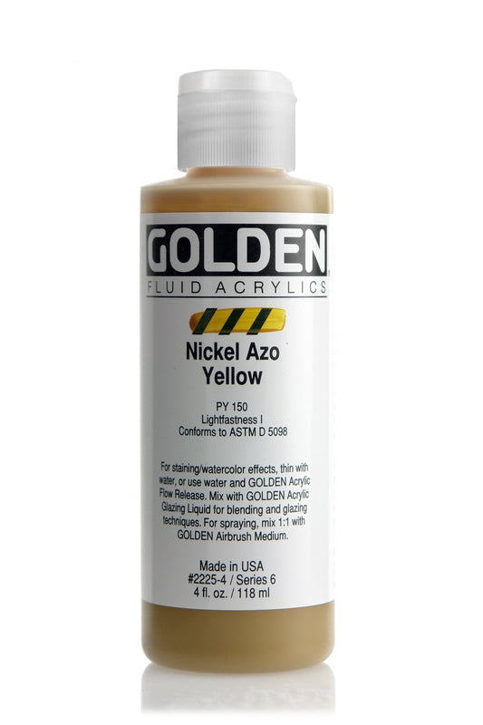 Golden Fluid Acrylic 118ml Nickel Azo Yellow - theartshop.com.au