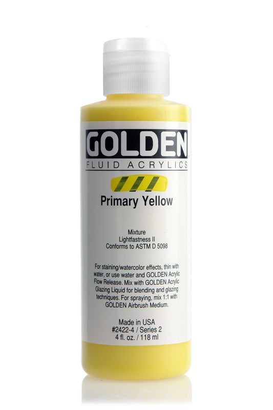 Golden Fluid Acrylic 118ml Primary Yellow - theartshop.com.au