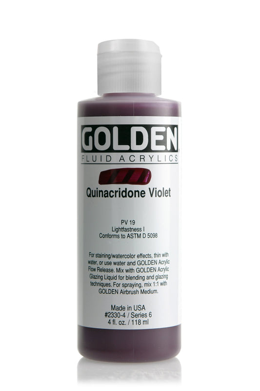 Golden Fluid Acrylic 118ml Quinacrdione Violet - theartshop.com.au