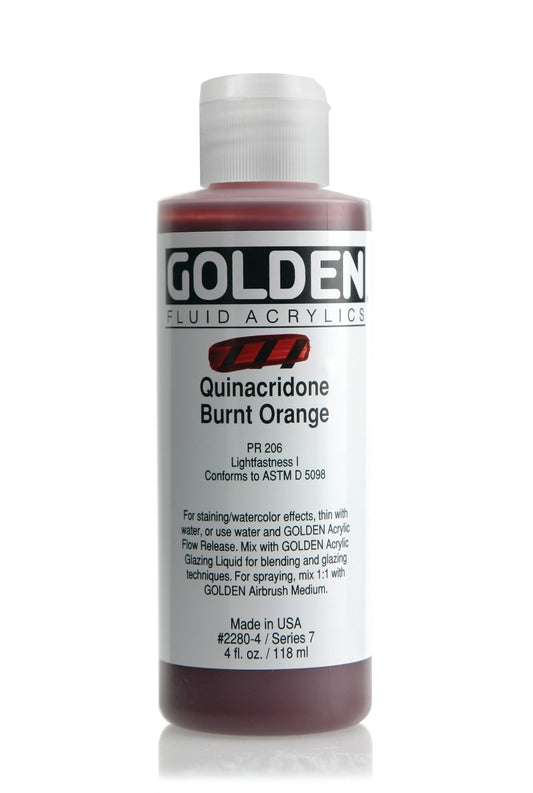 Golden Fluid Acrylic 118ml Quinacridone Burnt Orange - theartshop.com.au