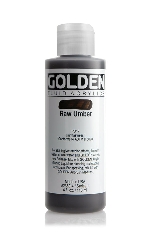 Golden Fluid Acrylic 118ml Raw Umber - theartshop.com.au