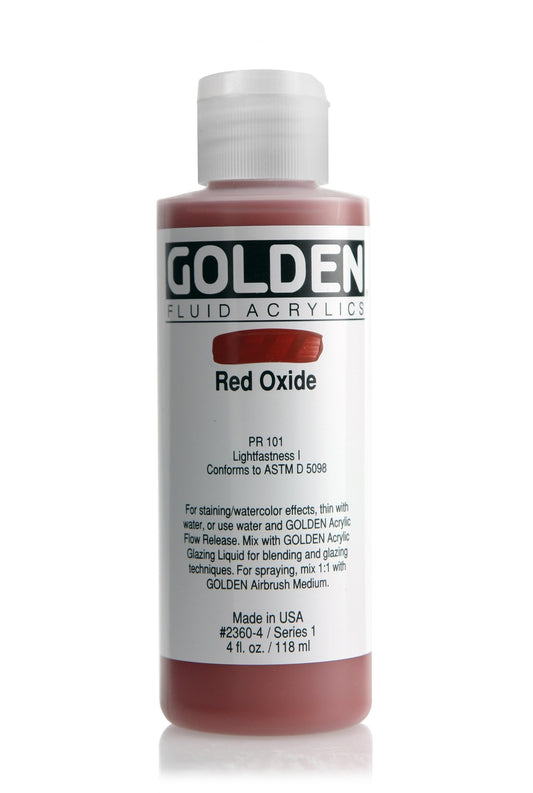 Golden Fluid Acrylic 118ml Red Oxide - theartshop.com.au