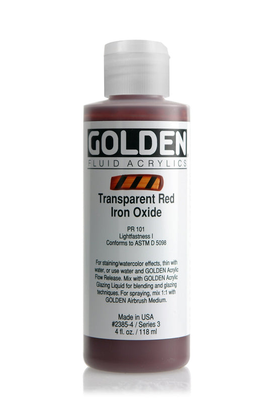 Golden Fluid Acrylic 118ml Transparent Red Iron Oxide - theartshop.com.au