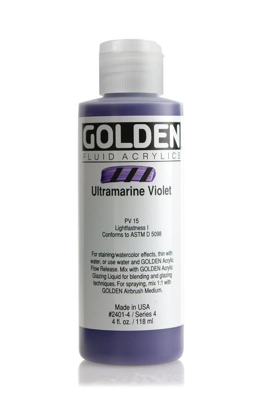 Golden Fluid Acrylic 118ml Ultramarine Violet - theartshop.com.au