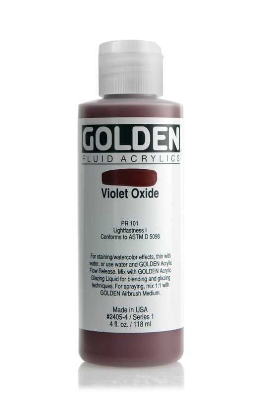 Golden Fluid Acrylic 118ml Violet Oxide - theartshop.com.au