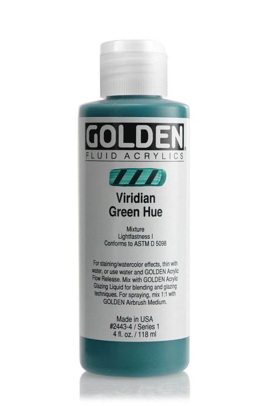 Golden Fluid Acrylic 118ml Viridian Green Hue - theartshop.com.au