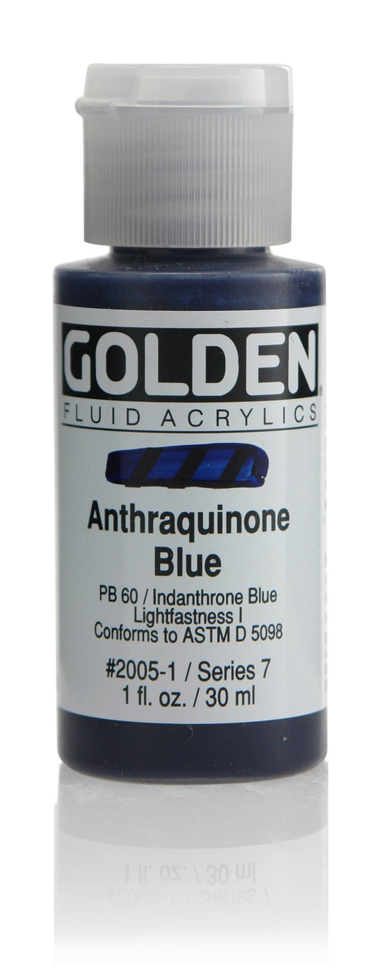Golden Fluid Acrylic 30ml Anthraquinone Blue - theartshop.com.au
