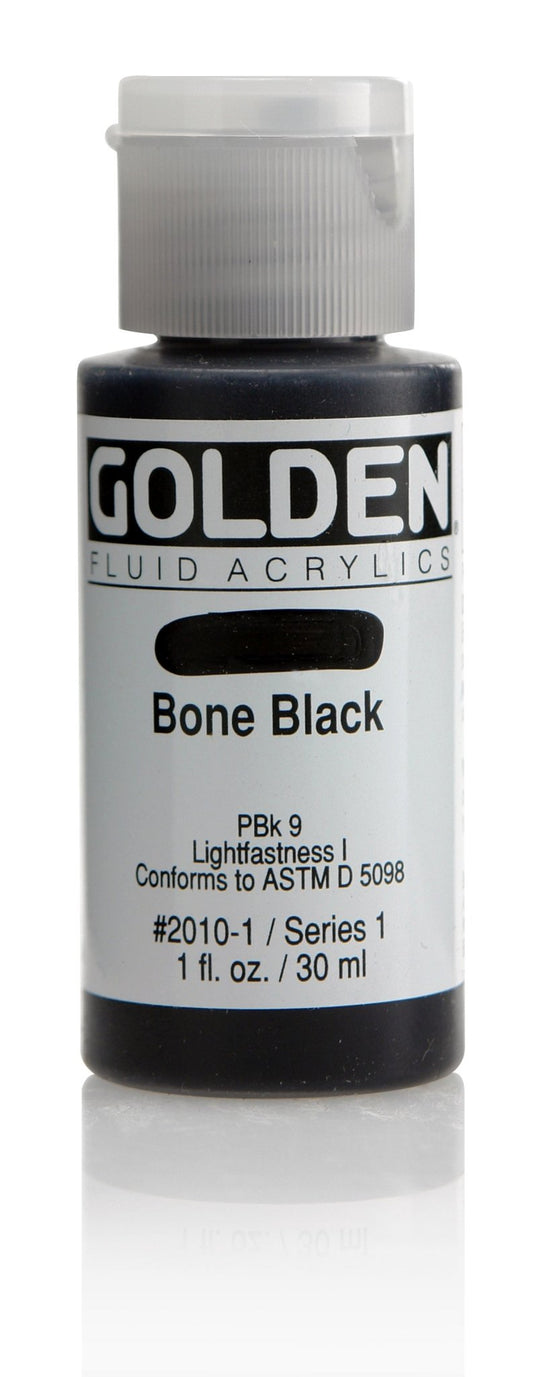 Golden Fluid Acrylic 30ml Bone Black - theartshop.com.au