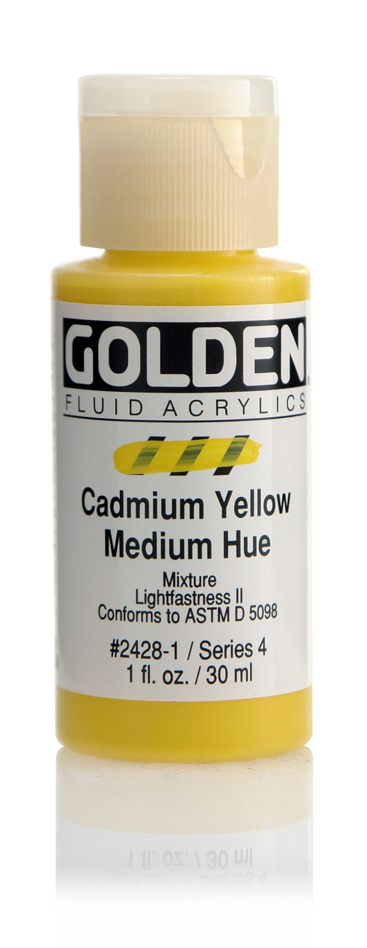 Golden Fluid Acrylic 30ml Cadmium Yellow Medium Hue - theartshop.com.au
