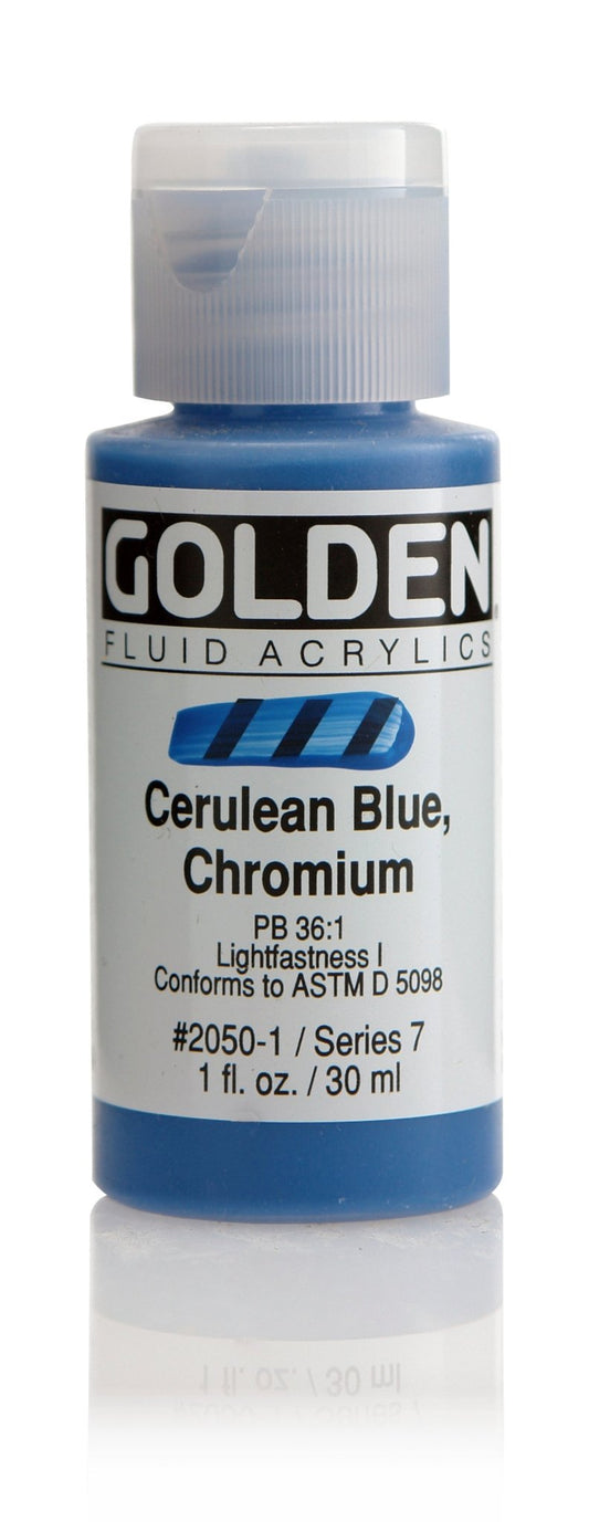 Golden Fluid Acrylic 30ml Cerulean Blue Chromium - theartshop.com.au