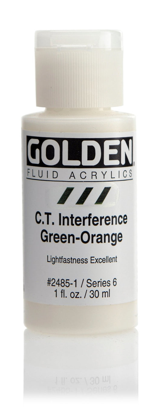 Golden Fluid Acrylic 30ml Interference C.T. Green/Orange - theartshop.com.au