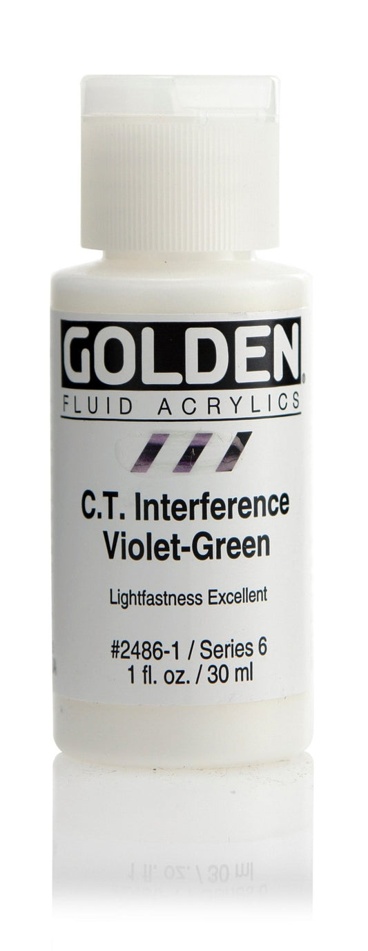 Golden Fluid Acrylic 30ml Interference C.T. Violet/Green - theartshop.com.au
