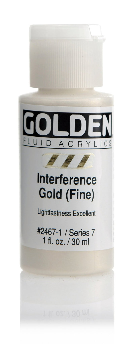 Golden Fluid Acrylic 30ml Interference Gold (fine) - theartshop.com.au
