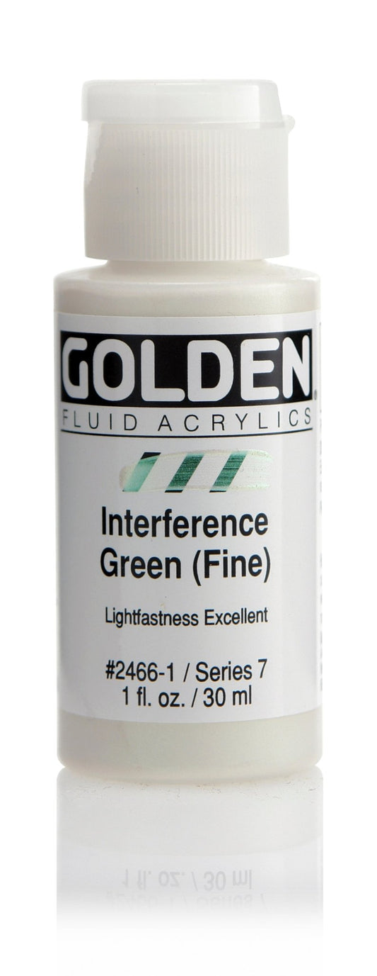 Golden Fluid Acrylic 30ml Interference Green (fine) - theartshop.com.au