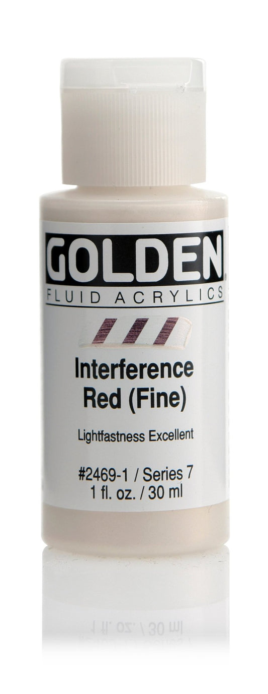 Golden Fluid Acrylic 30ml Interference Red (fine) - theartshop.com.au
