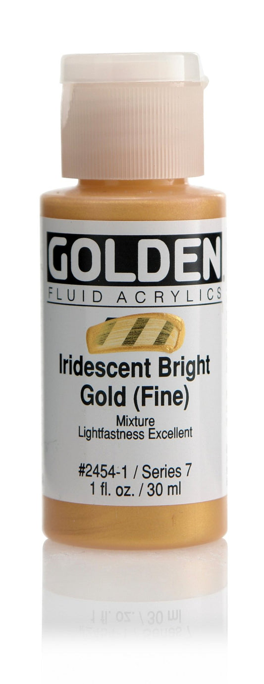 Golden Fluid Acrylic 30ml Iridescent Bright Gold (fine) - theartshop.com.au