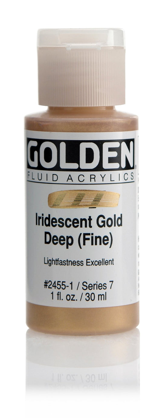 Golden Fluid Acrylic 30ml Iridescent Gold Deep (fine) - theartshop.com.au