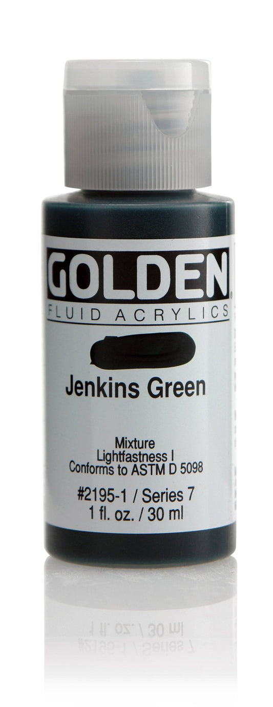 Golden Fluid Acrylic 30ml Jenkins Green - theartshop.com.au