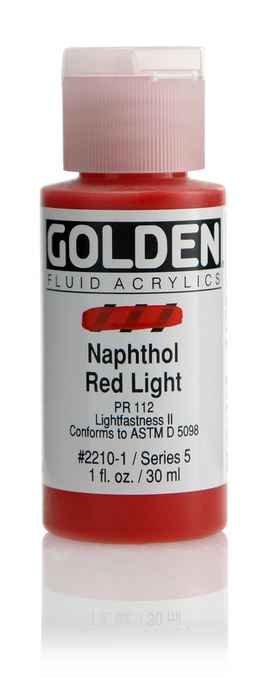 Golden Fluid Acrylic 30ml Napthol Red Light - theartshop.com.au