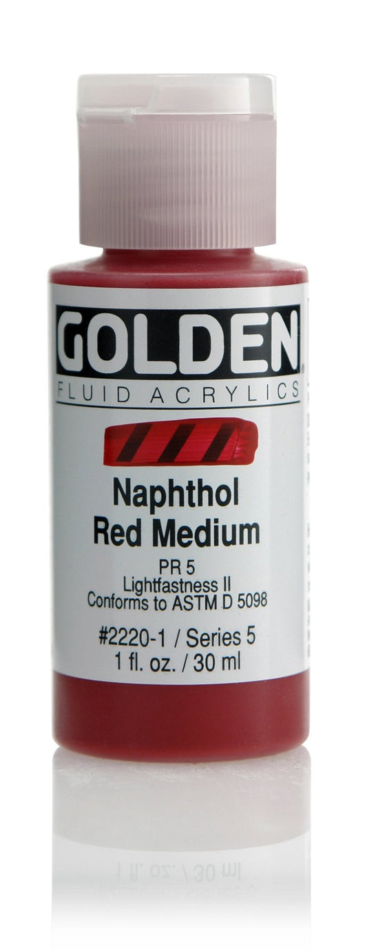Golden Fluid Acrylic 30ml Napthol Red Medium - theartshop.com.au