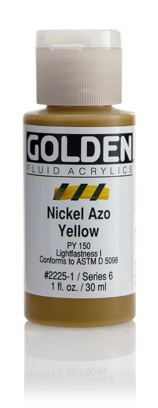 Golden Fluid Acrylic 30ml Nickel Azo Yellow - theartshop.com.au