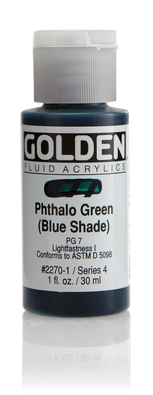 Golden Fluid Acrylic 30ml Phthalo Green Blue Shade - theartshop.com.au