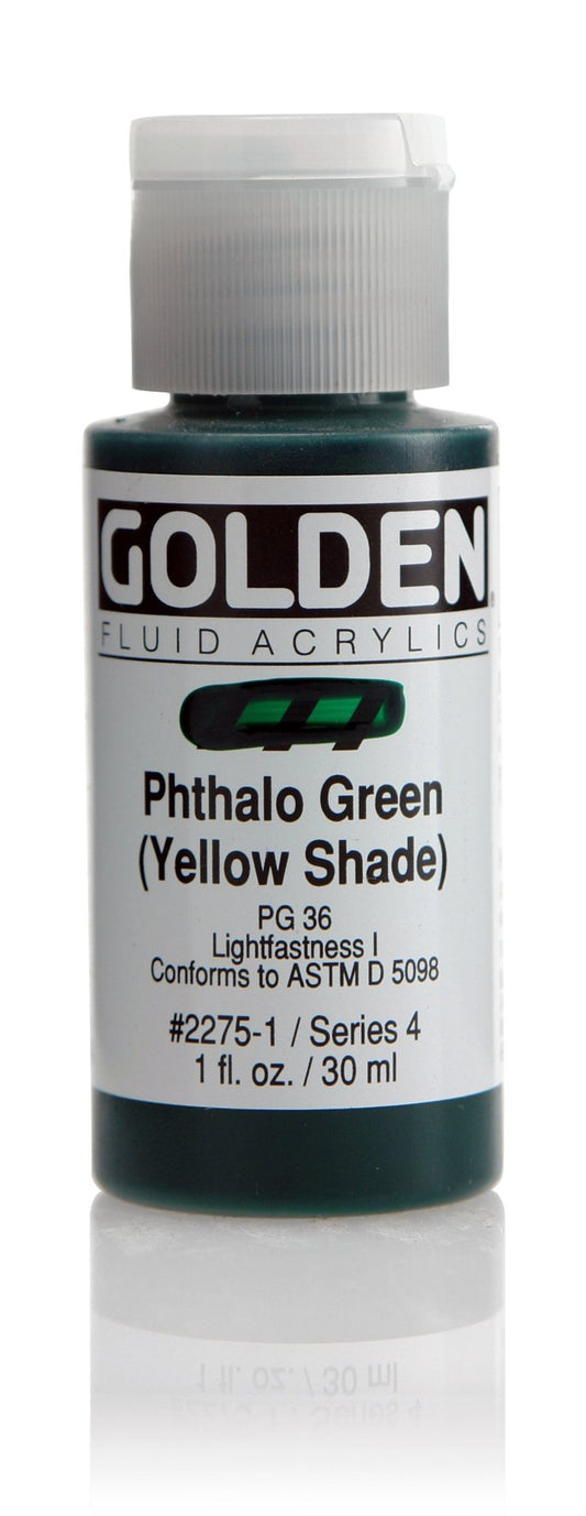Golden Fluid Acrylic 30ml Phthalo Green Yellow Shade - theartshop.com.au