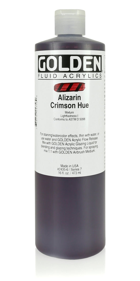 Golden Fluid Acrylic 473ml Alizarin Crimson Hue - theartshop.com.au