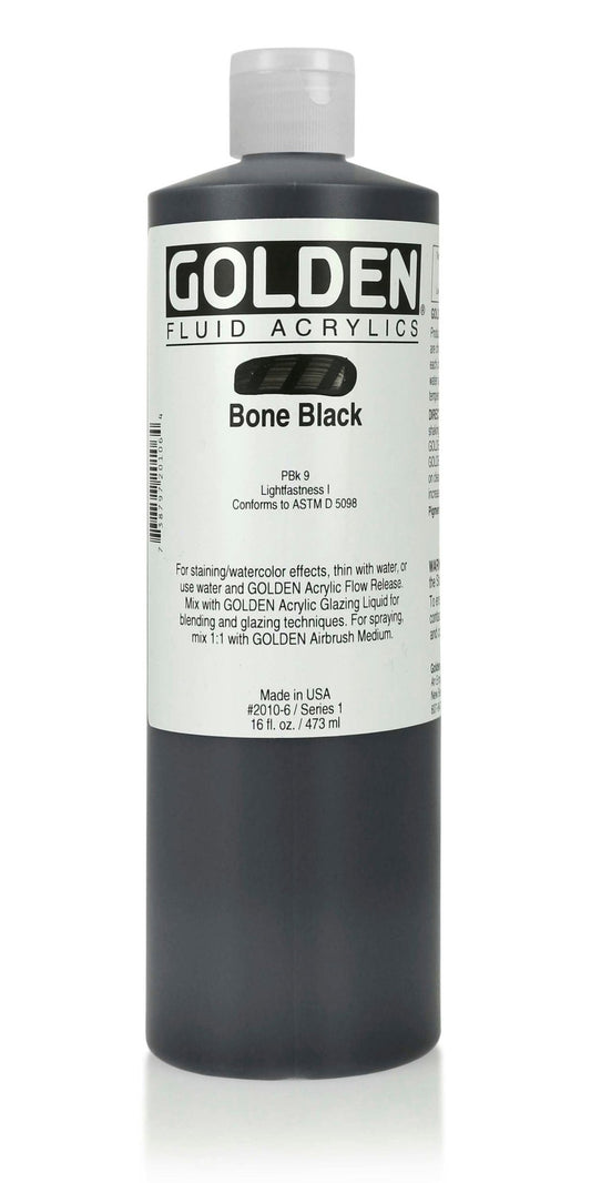 Golden Fluid Acrylic 473ml Bone Black - theartshop.com.au